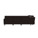 Emily Steel - C12 Corner Sofa - Paloma Chocolate - Matte Black