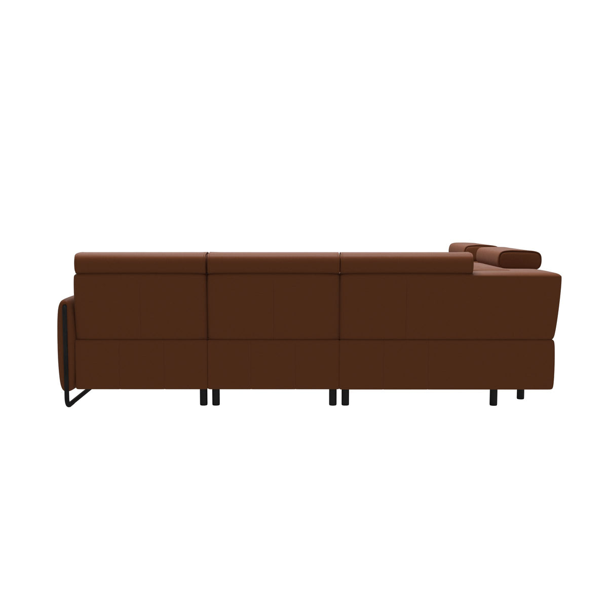 Emily Steel - C12 Corner Sofa - Paloma New cognac - Matte Black