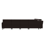 Emily Steel - C22 Corner Sofa with Long Seat - Paloma Chocolate - Matte Black