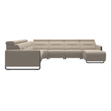 Emily Steel - C22 Corner Sofa with Long Seat - Paloma Fog - Matte Black