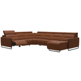 Emily Steel - C22 Corner Sofa with Long Seat - Paloma New cognac - Matte Black