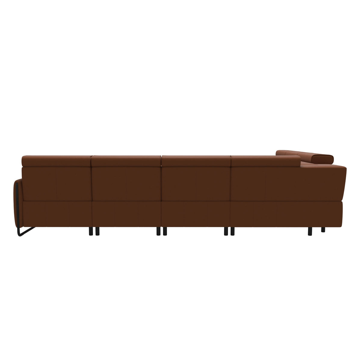 Emily Steel - C22 Corner Sofa with Long Seat - Paloma New cognac - Matte Black