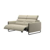 Emily Steel - 2-Seater Sofa - Paloma Light Grey - Matte Black