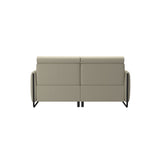 Emily Steel - 2-Seater Sofa - Paloma Light Grey - Matte Black