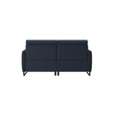 Emily Steel - 2-Seater Sofa - Paloma Oxford Blue - Matte Black