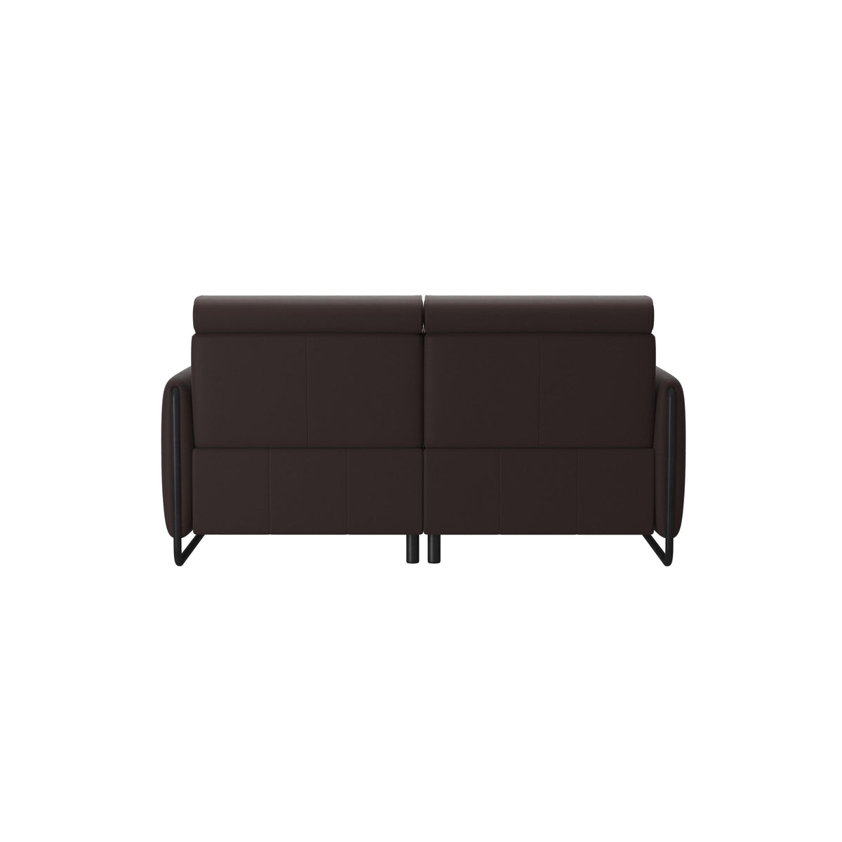 Emily Steel - 2-Seater Sofa - Paloma Chocolate - Matte Black