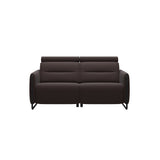 Emily Steel - 2-Seater Sofa - Paloma Chocolate - Matte Black