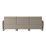 Emily Steel - 2-Seater Sofa with Long Seat - Paloma Fog - Matte Black
