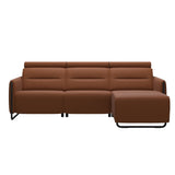 Emily Steel - 2-Seater Sofa with Long Seat - Paloma New cognac - Matte Black