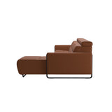 Emily Steel - 3-Seater Sofa with Long Seat - Paloma New cognac - Matte Black