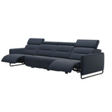 Emily Steel - 4-Seater Sofa - Paloma Oxford Blue - Matte Black