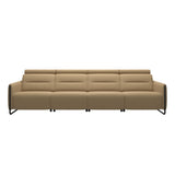 Emily Steel - 4-Seater Sofa - Paloma Sand - Matte Black