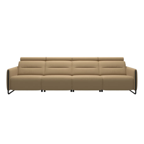 Emily Steel - 4-Seater Sofa - Paloma Sand - Matte Black