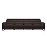 Emily Steel - 4-Seater Sofa - Paloma Chocolate - Matte Black
