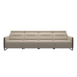 Emily Steel - 4-Seater Sofa - Paloma Fog - Matte Black