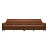 Emily Steel - 4-Seater Sofa - Paloma New cognac - Matte Black