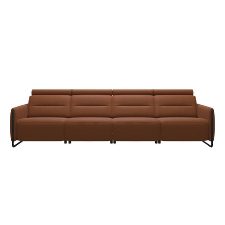 Emily Steel - 4-Seater Sofa - Paloma New cognac - Matte Black