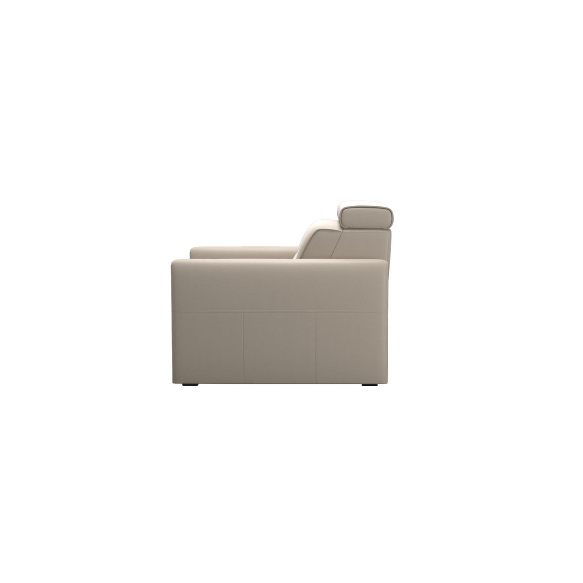 Stressless Emily Wood Chair with Power in Paloma Fog, Smoked Oak, back view