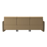 Emily Wood - 2-Seater Sofa with 1 Power Seat and 1 Long Seat - Paloma Sand - Grey