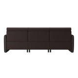 Emily Wood - 2-Seater Sofa with 1 Power Seat and 1 Long Seat - Paloma Chocolate - Grey