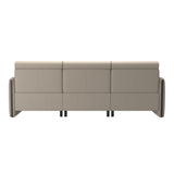 Emily Wood - 2-Seater Sofa with 1 Power Seat and 1 Long Seat - Paloma Fog - Grey