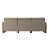Emily Wood - 2-Seater Sofa with 1 Power Seat and 1 Long Seat - Paloma Mushroom - Brown
