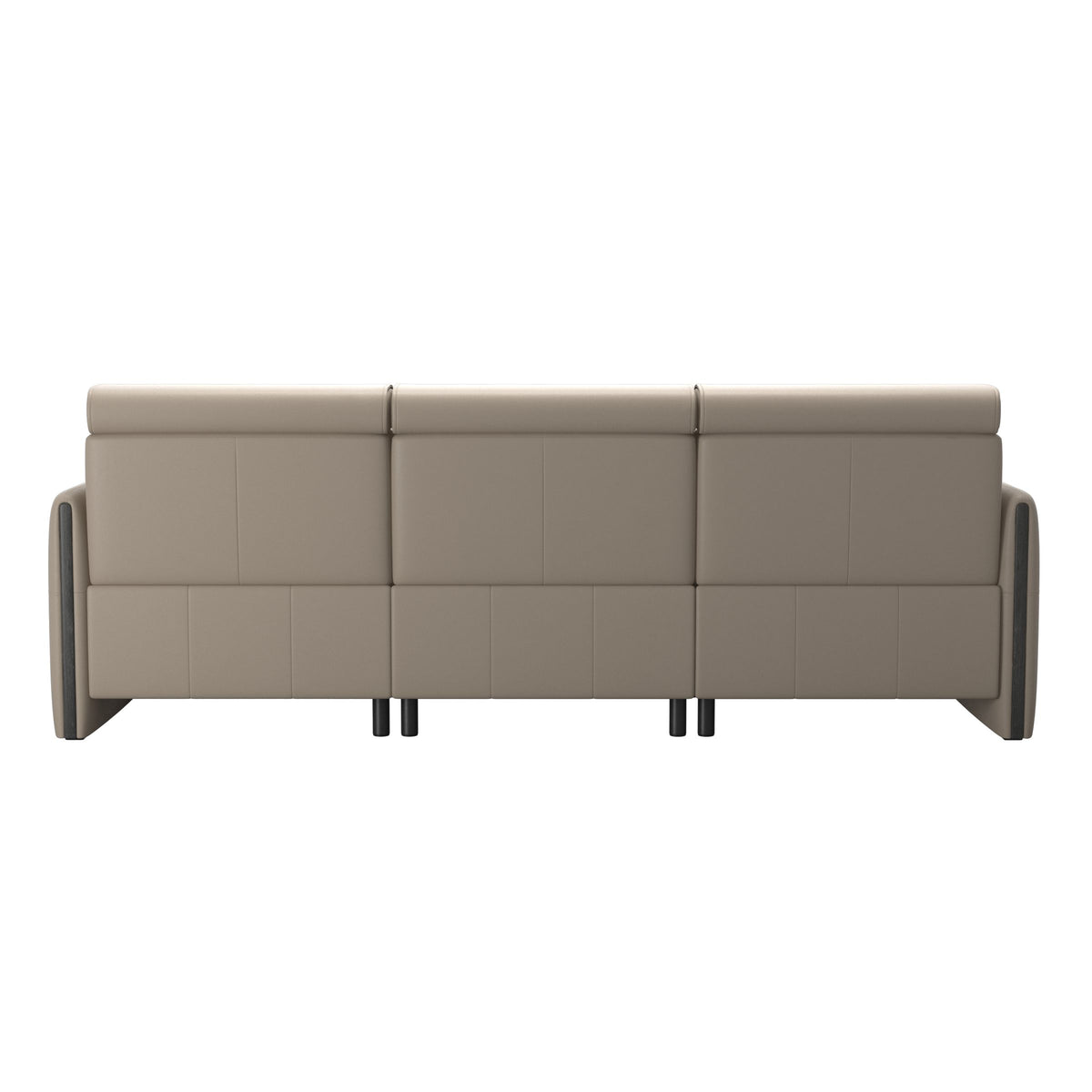 Emily Wood - 2-Seater Sofa with 1 Power Seat and 1 Long Seat - Paloma Mushroom - Grey