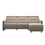 Emily Wood - 2-Seater Sofa with 1 Power Seat and 1 Long Seat - Paloma Mushroom - Grey
