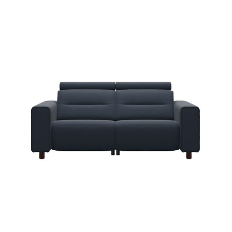 Emily Wide Arm - 2-Seater Sofa with 2 Power Seats - Paloma Oxford Blue - Brown