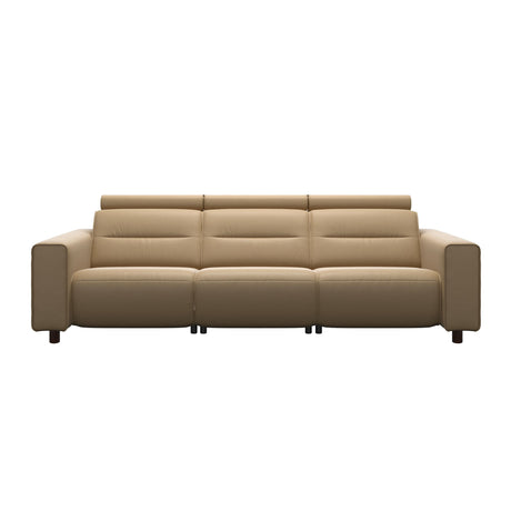 Emily Wide Arm - 3-Seater Sofa with 2 Power Seats - Paloma Sand - Brown