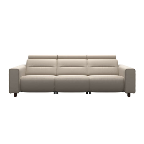 Emily Wide Arm - 3-Seater Sofa with 2 Power Seats - Paloma Fog - Brown
