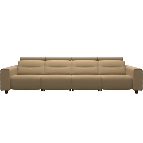 Emily Wide Arm - 4-Seater Sofa with 2 Power Seats - Paloma Sand - Brown