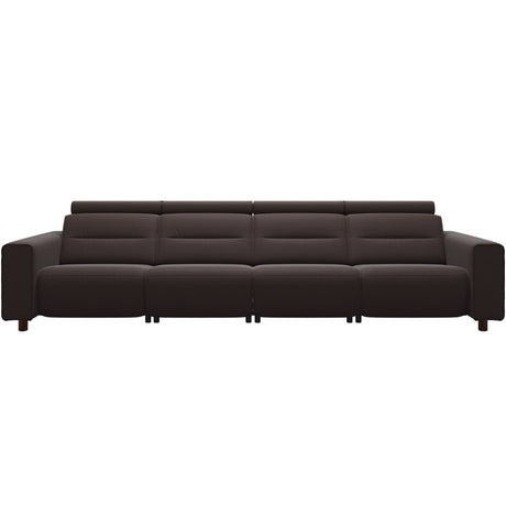 Emily Wide Arm - 4-Seater Sofa with 2 Power Seats - Paloma Chocolate - Brown