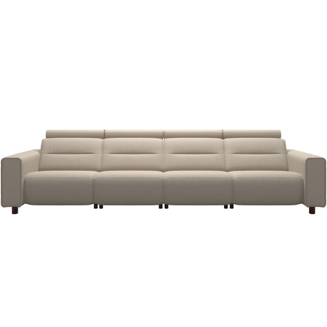 Emily Wide Arm - 4-Seater Sofa with 2 Power Seats - Paloma Fog - Brown