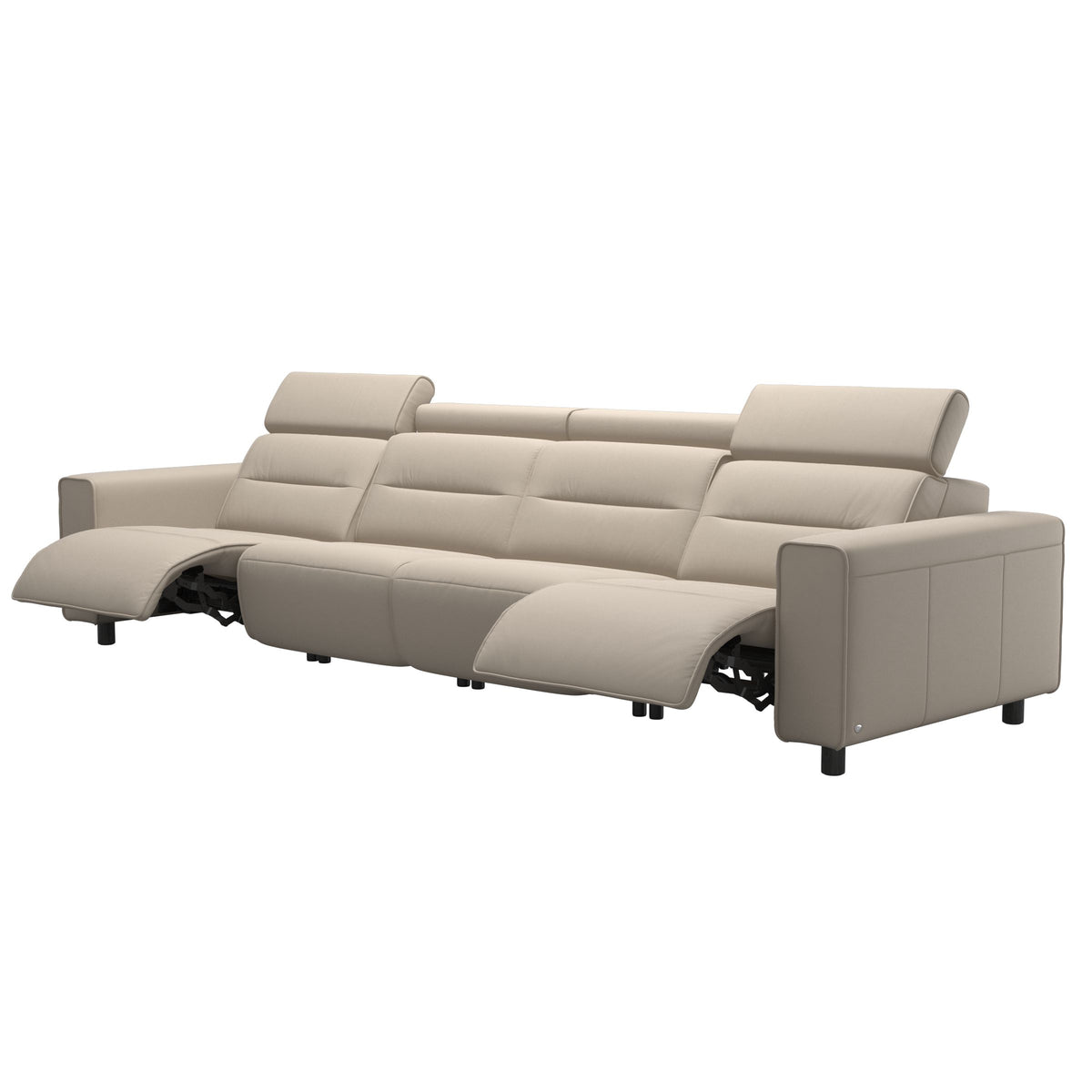 Emily Wide Arm - 4-Seater Sofa with 2 Power Seats - Paloma Fog - Grey