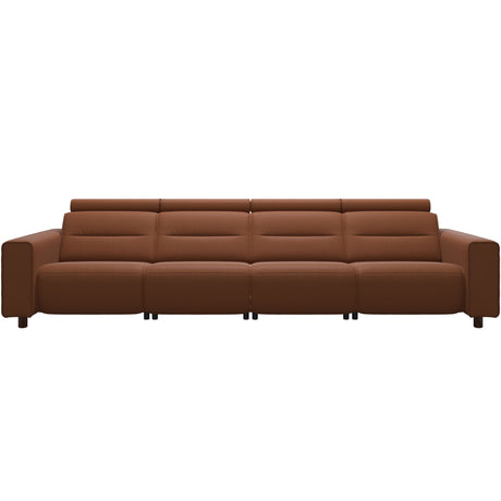 Emily Wide Arm - 4-Seater Sofa with 2 Power Seats - Paloma New cognac - Brown