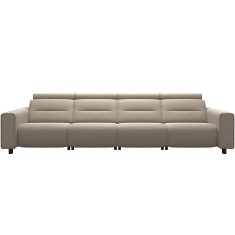 Emily Wide Arm - 4-Seater Sofa with 2 Power Seats - Paloma Mushroom - Brown