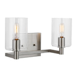 LED Bath Wall Sconce — W: 14.25" × H: 7.75" × D: 6.38"