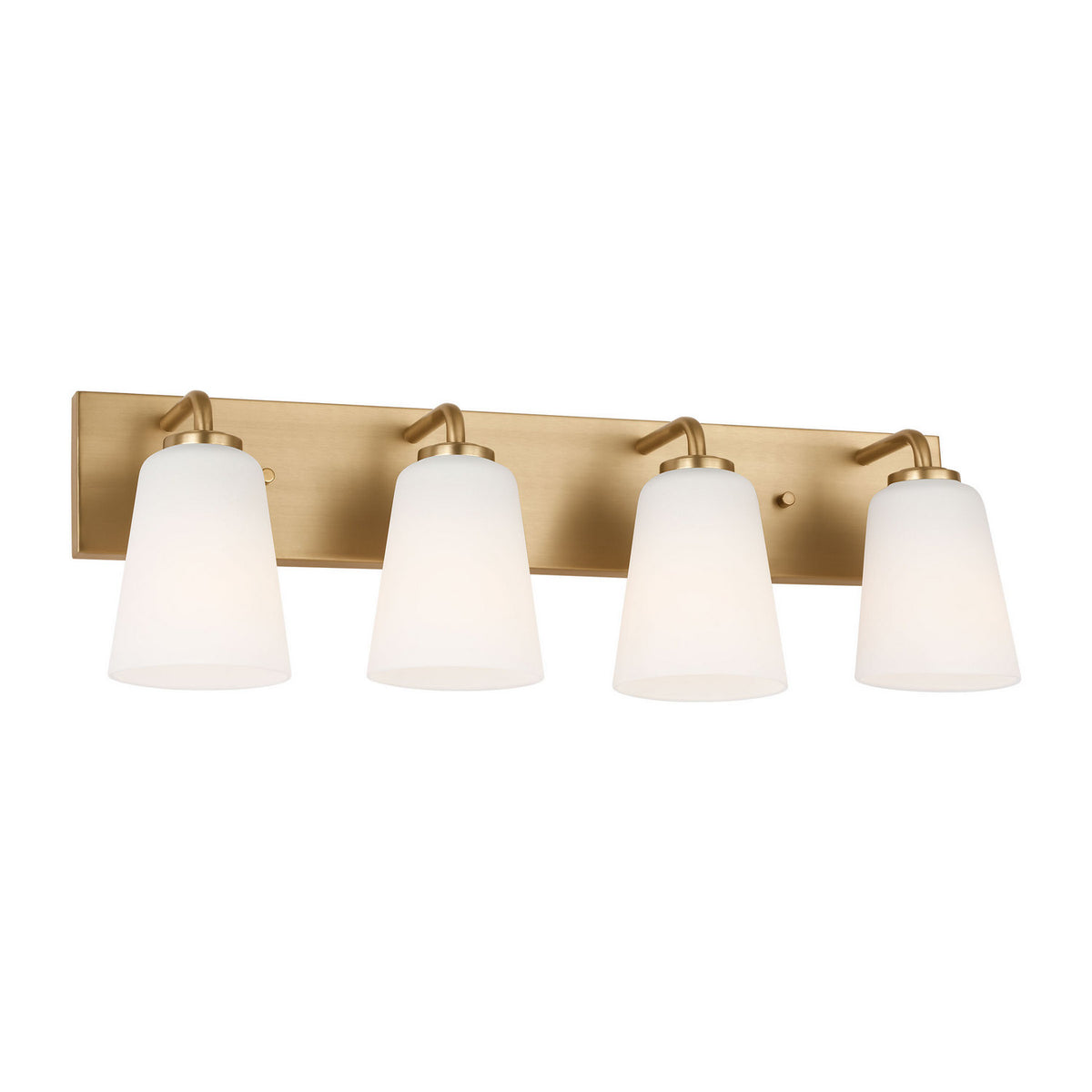 Miles Four Light Bath — Etched white glass