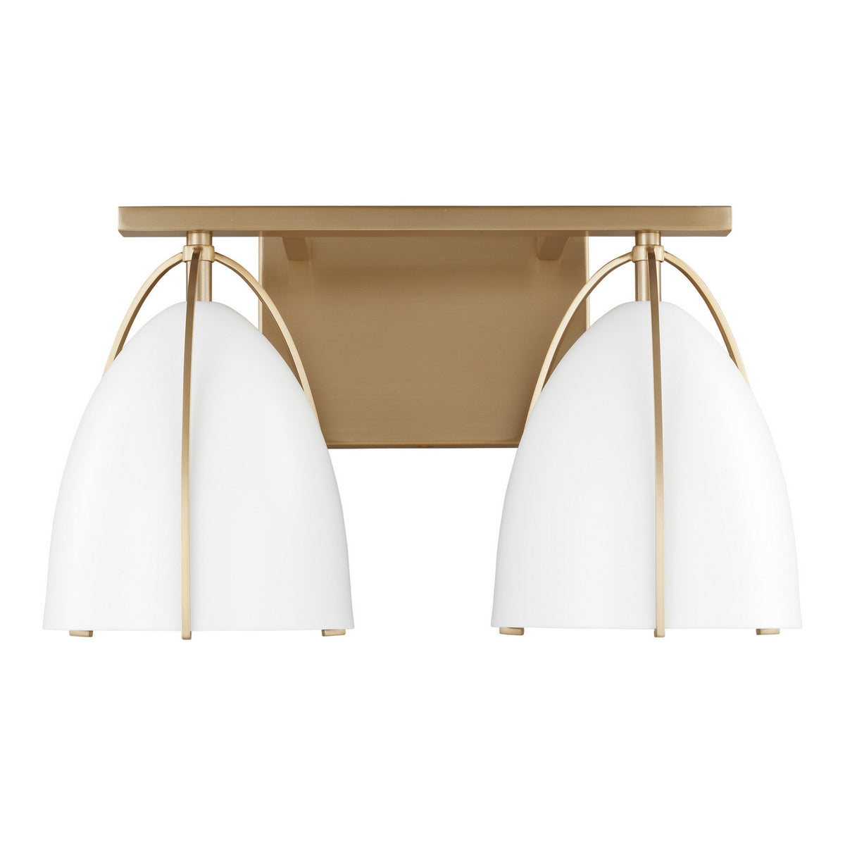 Two Light Wall/Bath — Matte White, 9 W