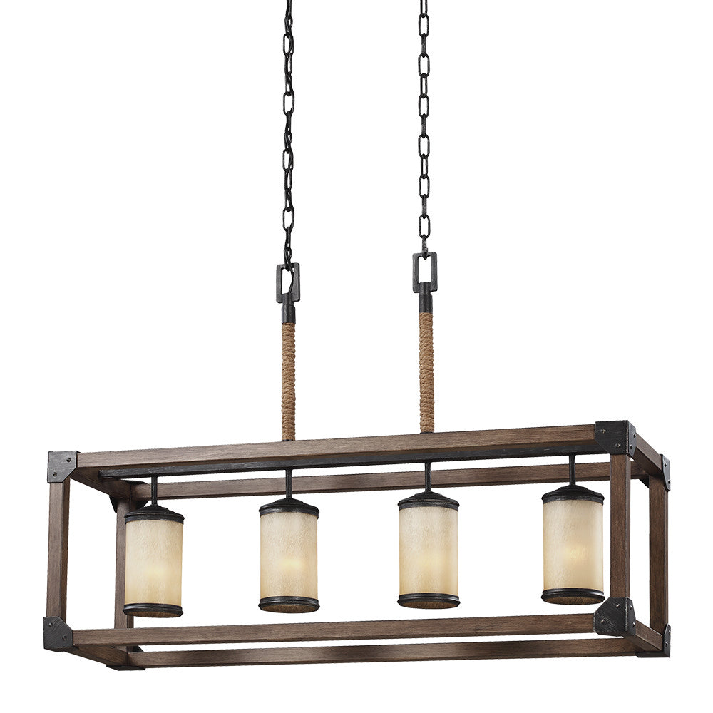 Dunning Four Light Linear Chandelier