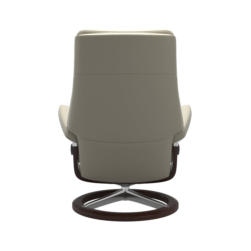 Paul Recliner - Signature Base - Paloma Light Grey - Brown Wood