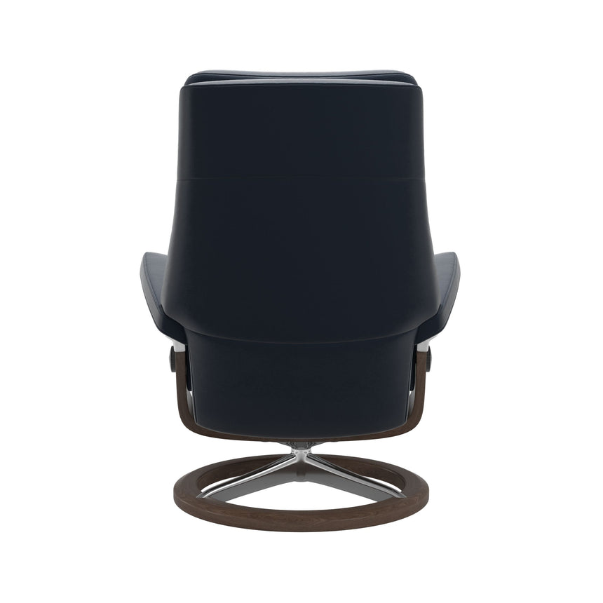 Paul Recliner - Signature Base - Paloma Oxford Blue - Walnut Wood