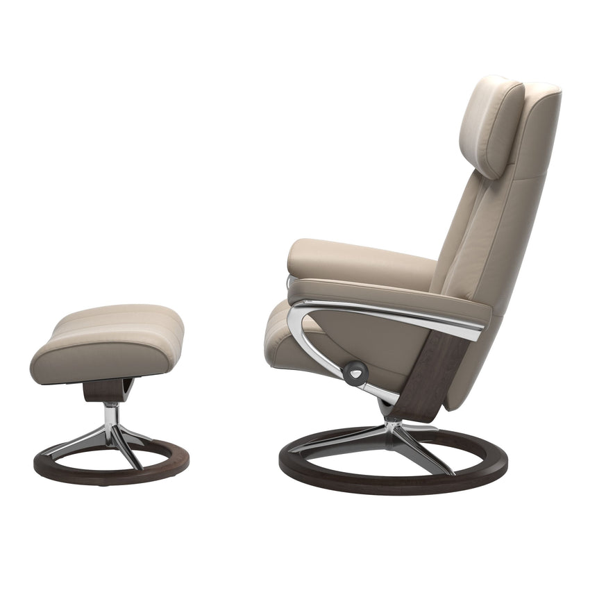 Paul Recliner - Signature Base - Paloma Mushroom - Wenge Wood