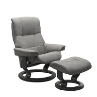 Mayfair Recliner - Classic Base - Paloma Silver Grey - Grey Wood
