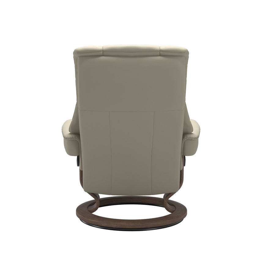 Mayfair Recliner - Classic Base - Paloma Light Grey - Walnut Wood