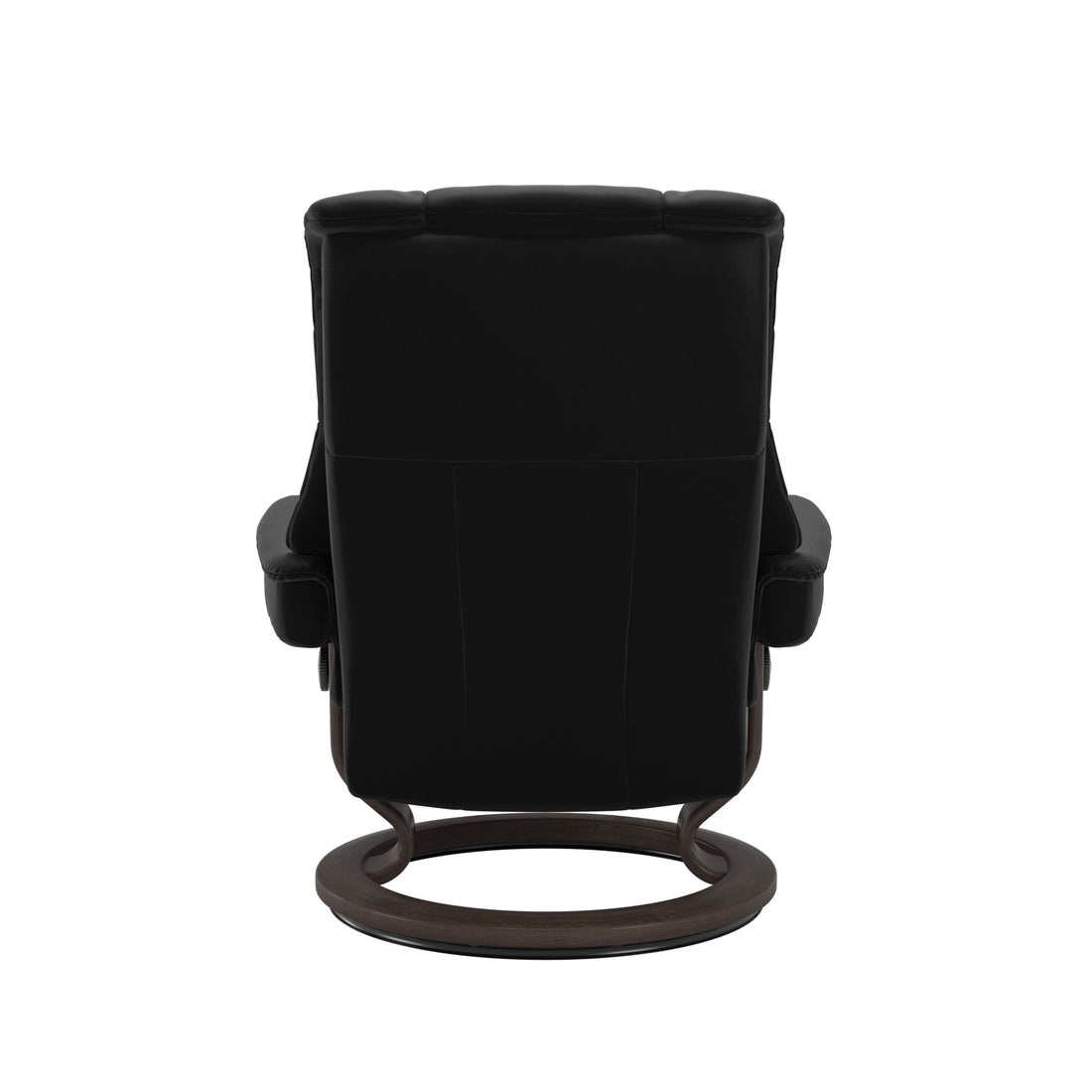 Stressless Mayfair Recliner Classic Base in Paloma Black, Wenge, back view