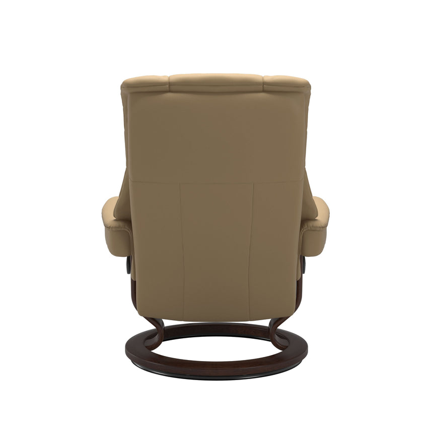 Mayfair Recliner - Classic Base - Paloma Sand - Brown Wood