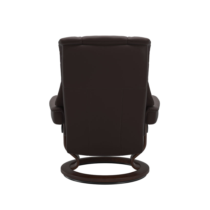 Mayfair Recliner - Classic Base - Paloma Chocolate - Brown Wood