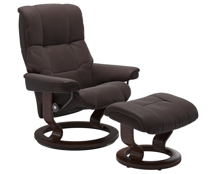 Paloma Leather Chocolate M & Brown Base | Stressless Mayfair Classic Recliner - Promo | Valley Ridge Furniture